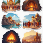 Temples & Holy Sites - Sticker Sheet v5